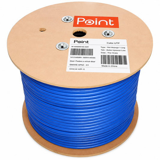  كابل نت وورك بوينت 305 متر PT-11800 Cat6 UTP - أزرق