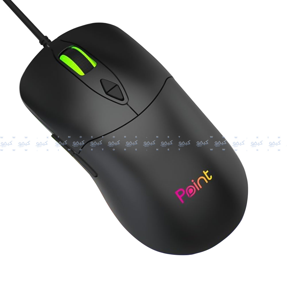 ماوس بوينت سلكي RGB جيمنج 3600 نقطة في البوصة PT-210 - اسود
