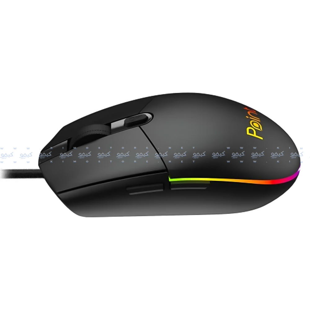 ماوس بوينت سلكي RGB جيمنج PT-214 - اسود