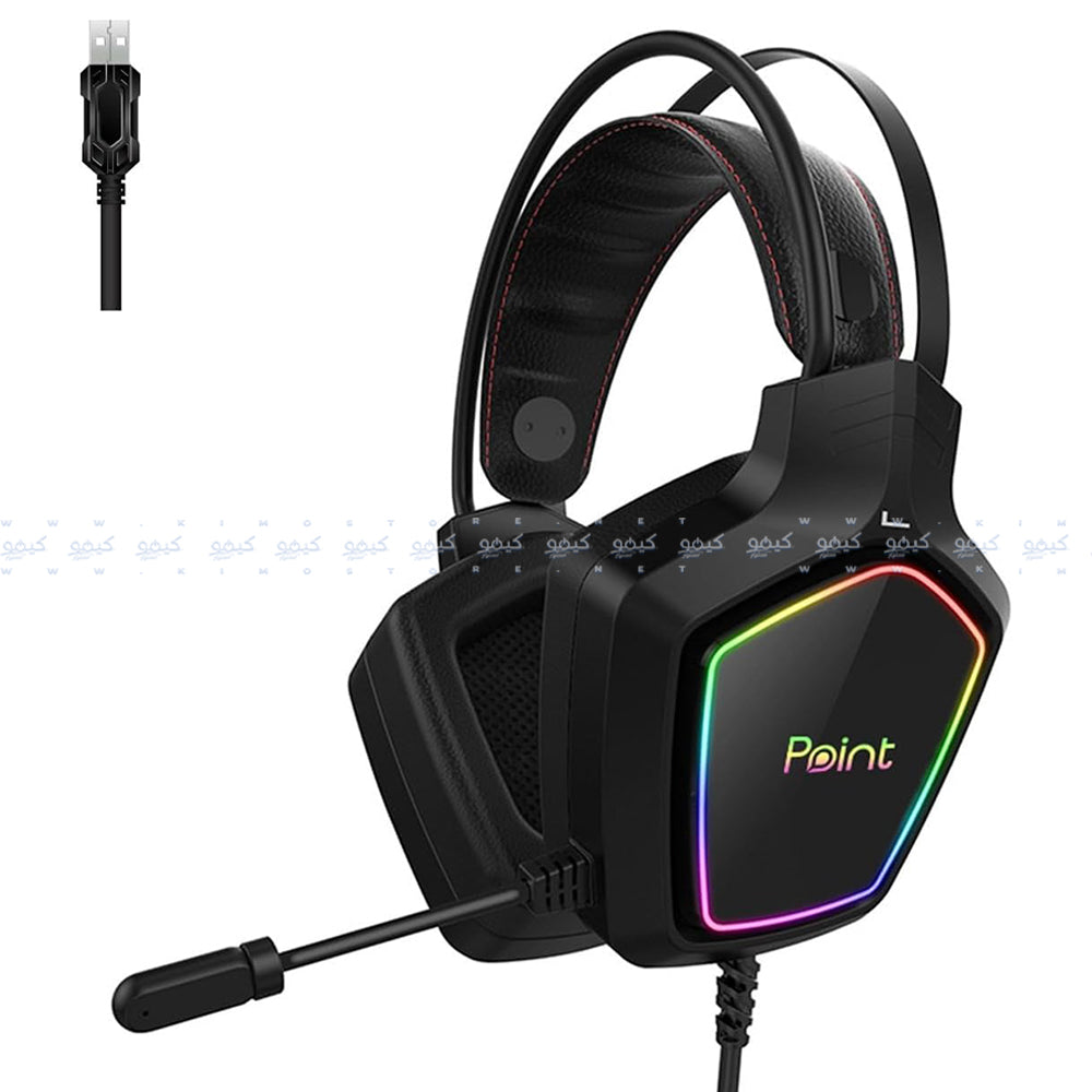 Point PT-920 RGB Gaming Headset 7.1 Surround Sound - Black