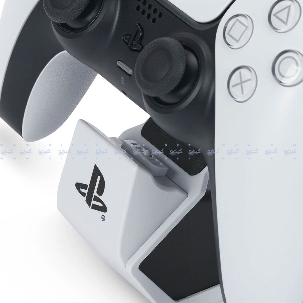 قاعدة شحن لاسلكيه باور ايه لذراع التحكم بلايستيشن S5 Solo DualSense - أبيض