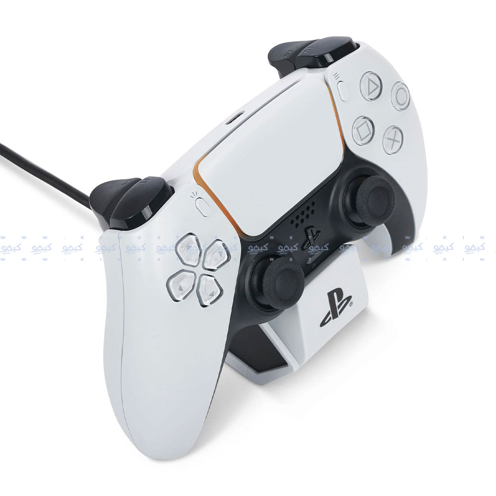 قاعدة شحن لاسلكيه باور ايه لذراع التحكم بلايستيشن S5 Solo DualSense - أبيض