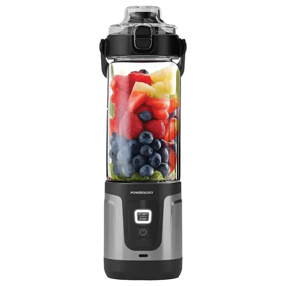 Powerology Duomix Rechargeable Portable Blender PWPB27BK 600ml 120W - Black