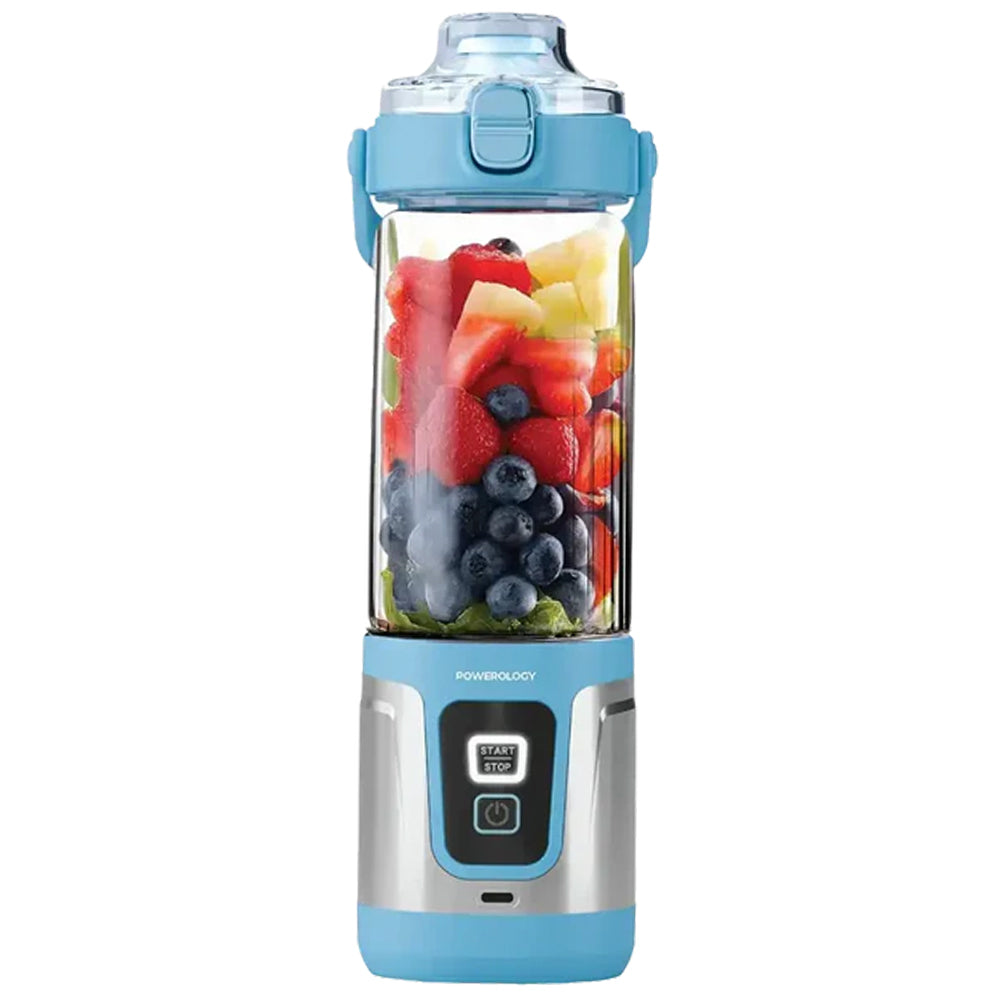 Powerology Duomix Rechargeable Portable Blender PWPB27BL 600ml 120W - Blue