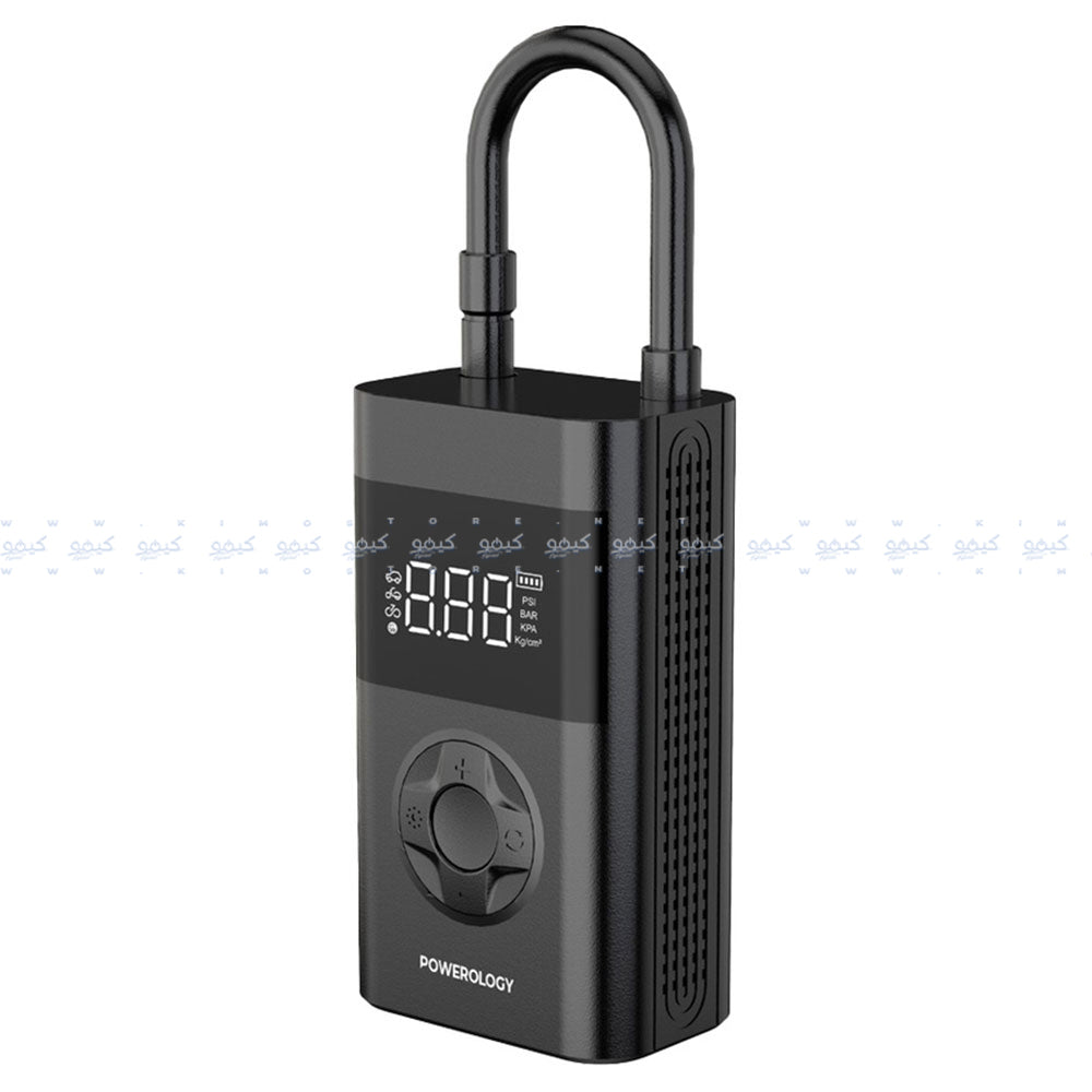 Powerology Ultra Portable Air Compressor With Power Bank PPBCHA55BK