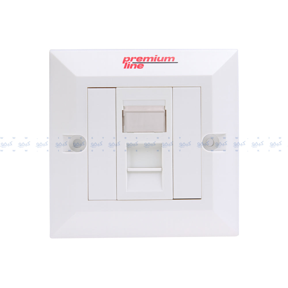 Premium Line Euro II Single Faceplate Right-angle 90°Entry