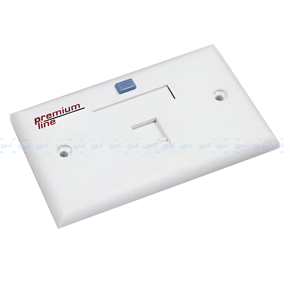 Premium Line Single Faceplate USA 90° Entry - White