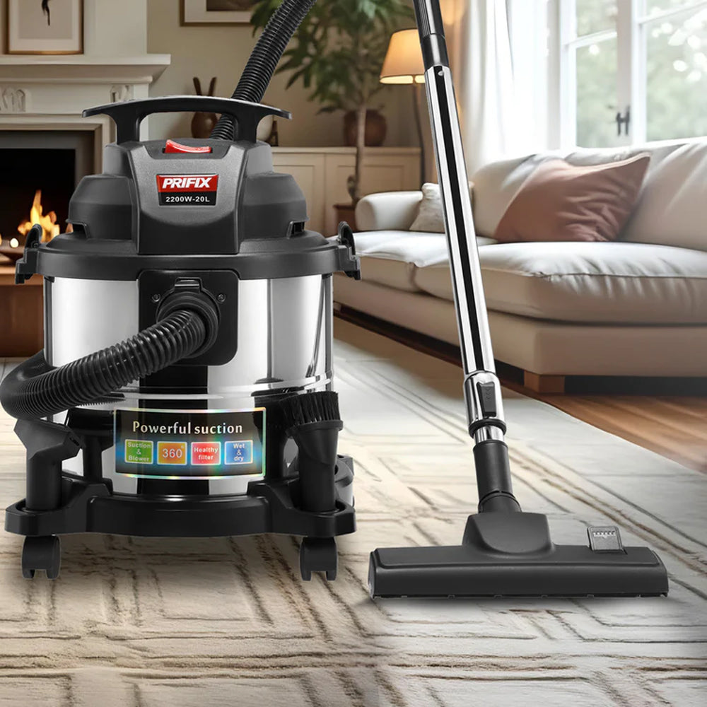 Prifix Wet & Dry Drum Vacuum Cleaner 