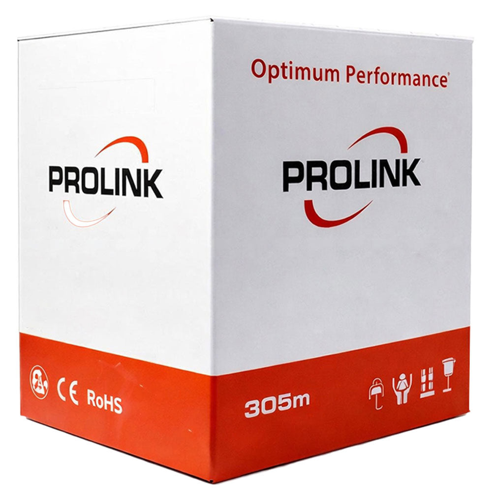 Prolink PL-C6-PVC-24W 24AWG Network Cable 305m Cat6 U/UTP PVC - Gray