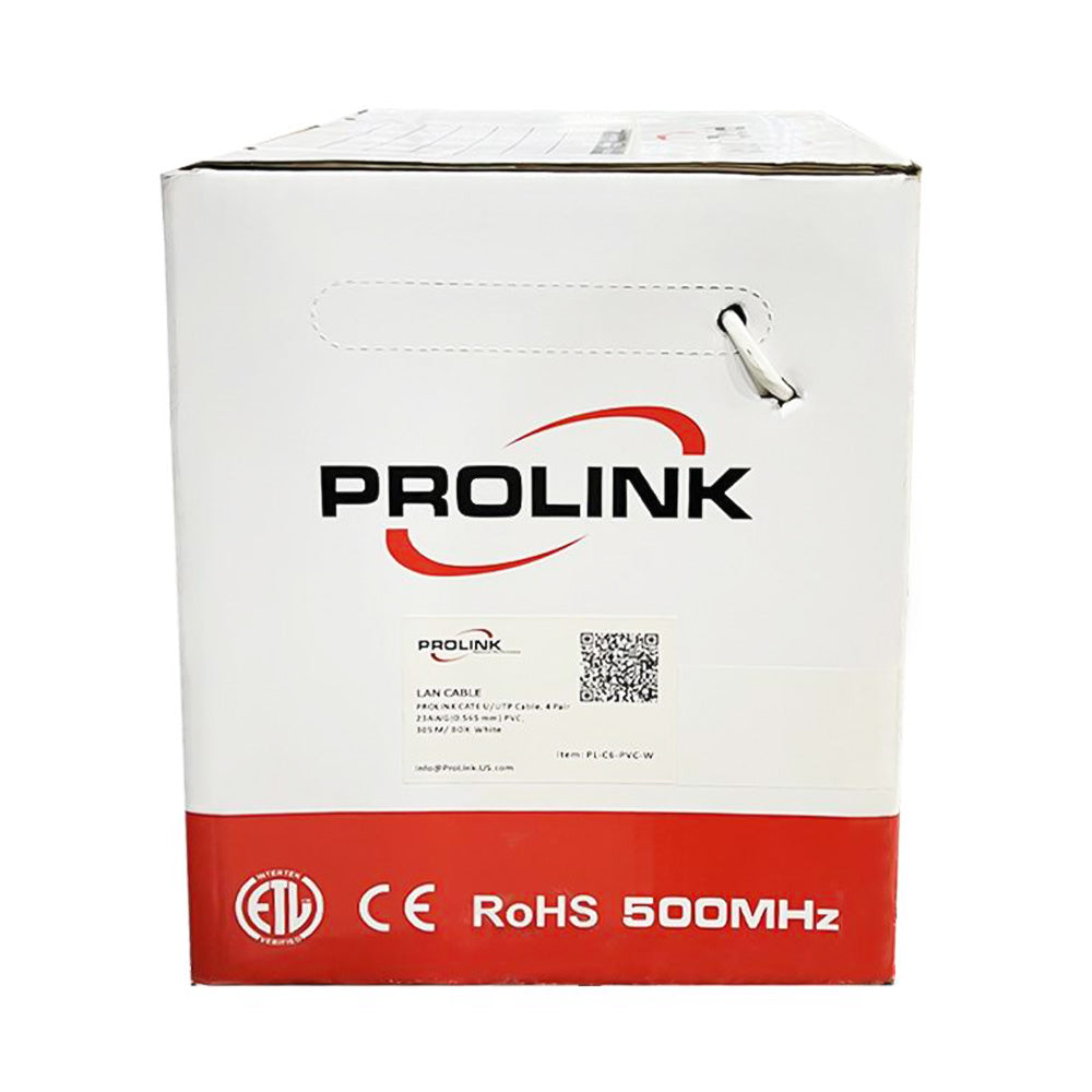 كابل نت وورك برو لينك 305 متر Cat6 U/UTP PVC - ابيض