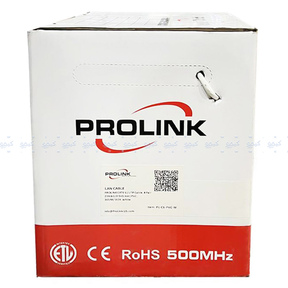 Prolink PVC Network Cable 305m Cat6 U/UTP - White
