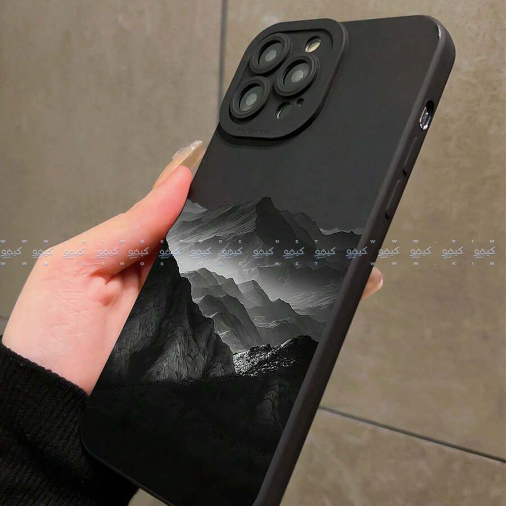 Purple Black Iris Mountain Phone Cover