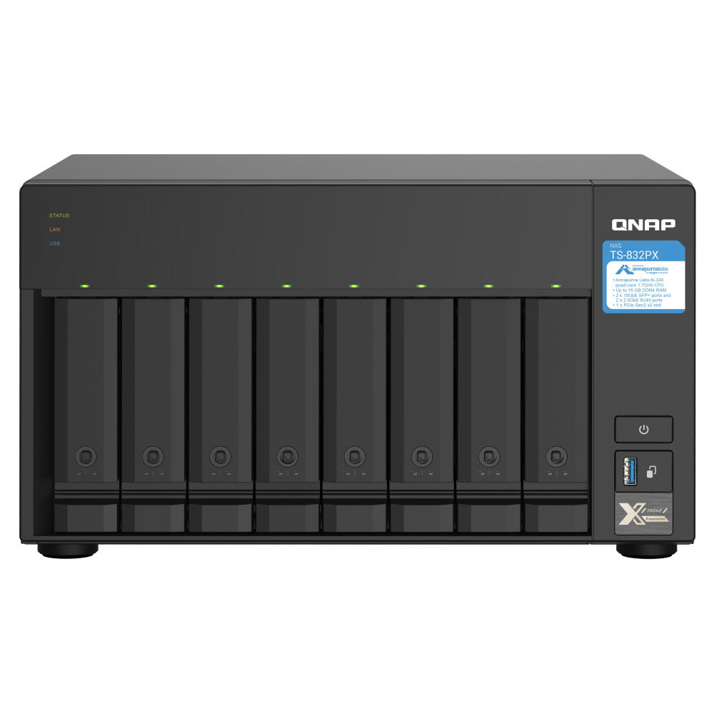 QNAP TS-832PX 8-Bay Cloud Storage NAS Enclosure