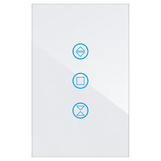 مفتاح ستارة سمارت باللمس من الزجاج بتقنية QQZBLN-106-W ZigBee - أبيض
