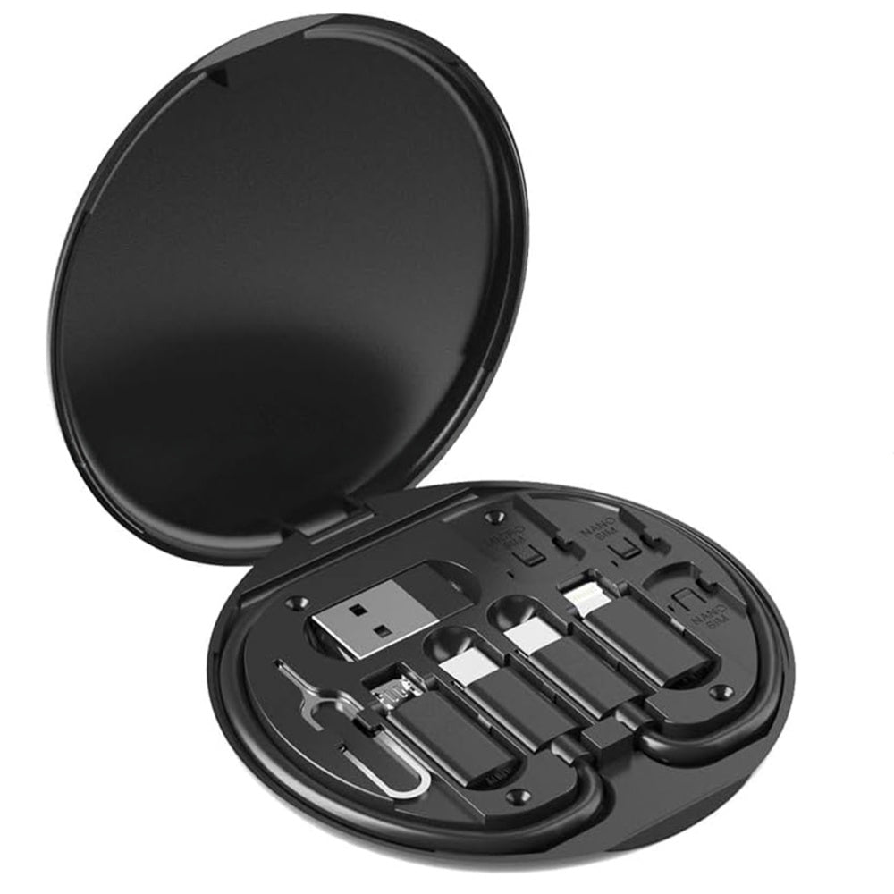 RC190 6in1 Multifunction Charging Set Phone Holder 60W 3A Fast Charging - Black