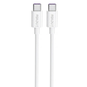 RSILOU R2008-001 Type-C To Type-C Cable 240W Fast Charging 1m - White