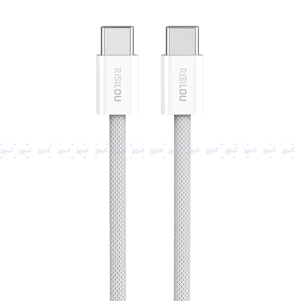RSILOU R2028 Type-C To Type-C Cable 60W Fast Charging 1m - White