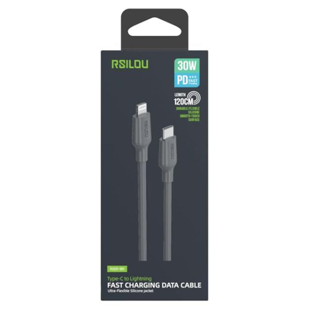 RSILOU R2031-001 Type-C To Lightning Cable 30W Fast Charging 1.2m - Black