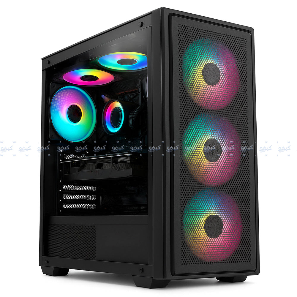 كيس ميد تاور رافال جيمينج WAVES ARGB (انتل كور i5-9400F - رام 8 جيجابايت DDR3 - هلرد SSD 128GB + HDD 500GB - نفيديا جيفورس GTX 970 4GB GDDR5 - مازربورد جيجابايت Z370-HD3 - باورسبلاى 600W) Ready PC استعمال