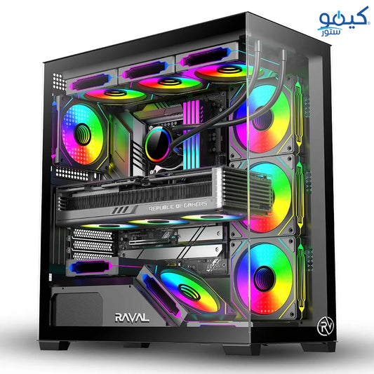 كيس ميد تاور رافال جيمينج Prime ARGB (انتل كور i5-9400f - رام 8 جيجابايت - هارد SSD 120GB - جيجابايت نفيديا GTX 970 4GB DDR5 - مازربورد GIGABYTE H310M S2 - باورسبلاى 500W) تجميعة استعمال