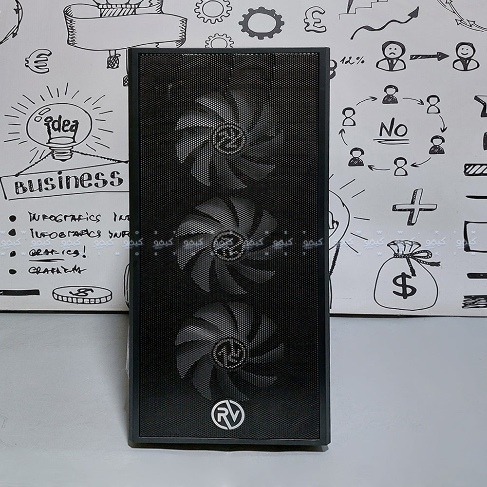 Raval WAVES ARGB Gaming Mid Tower Case (Intel Core i5-6th - Ram 8G - Transcend SSD 128GB - AMD Radeon RX580 8GB GDDR5 - M.B ASRock H110M-HDVP2 - Micronics The Classic II Power Supply 500W) Ready PC (Used)