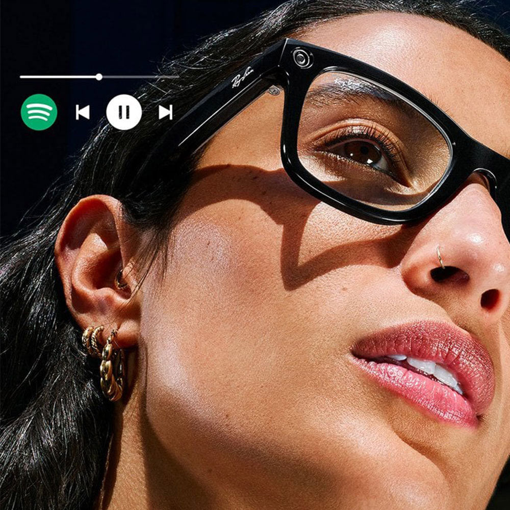 نظارة شمسية راي بان ميتا سمارت Wayfarer RW4006 - أسود لامع