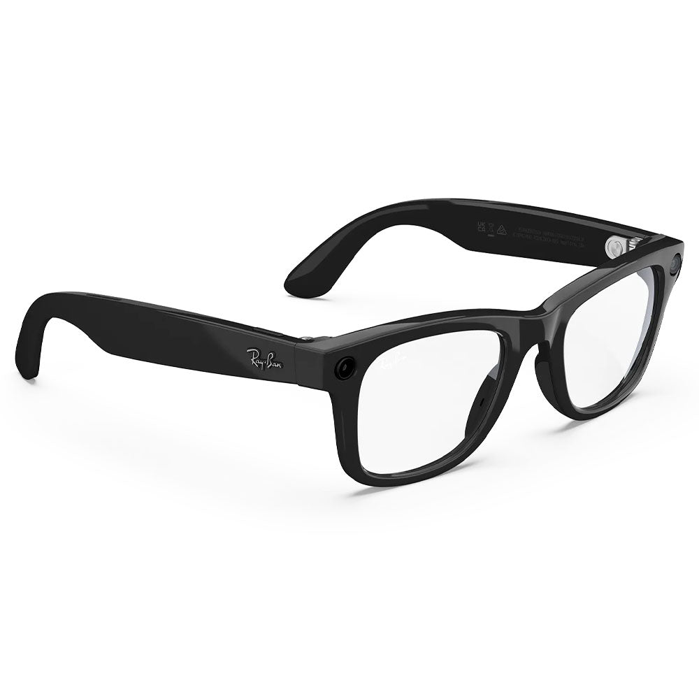 Ray-Ban Meta Wayfarer Smart Sunglasses With Clear Lens - Shiny Black