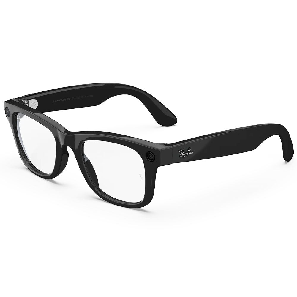 Ray-Ban Meta Wayfarer Smart Sunglasses With Clear Lens RW4006 - Shiny Black