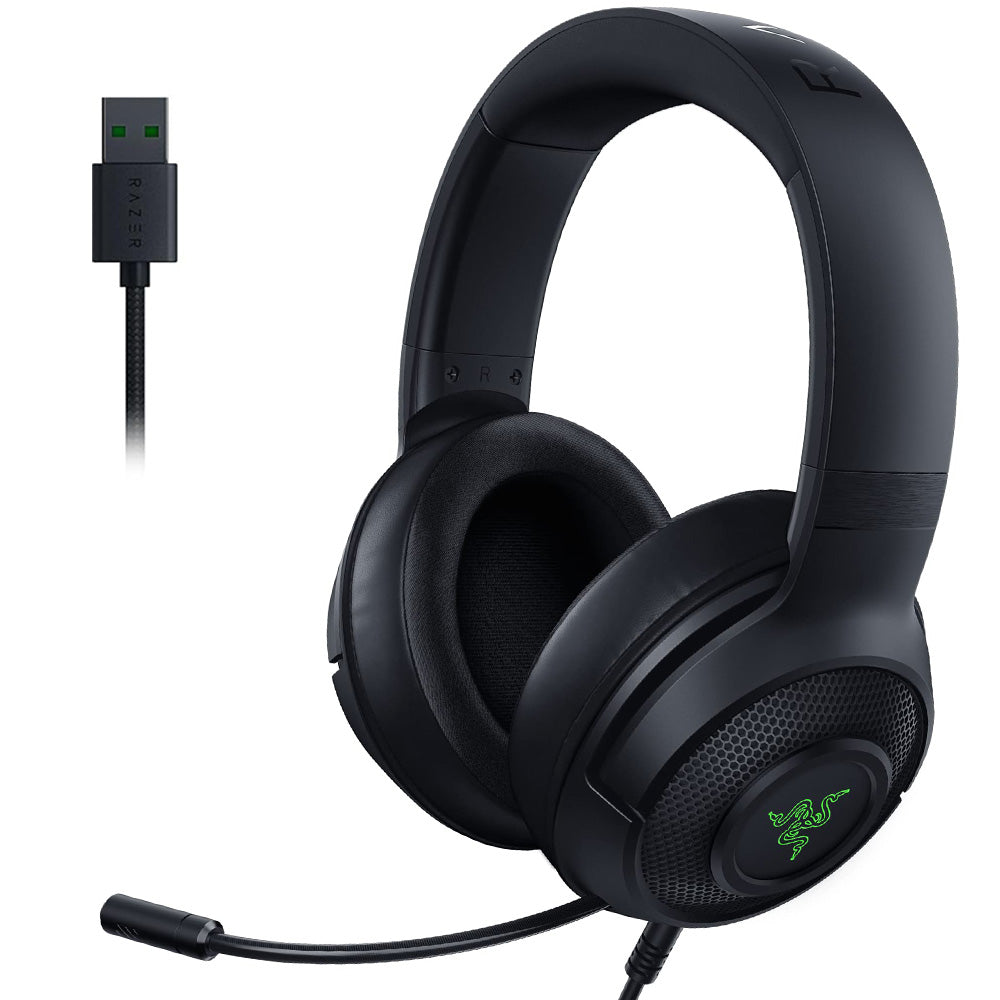 Razer Kraken V3 RGB Gaming Headset 7.1 Surround Sound With Noise-Cancelling Mic - Black