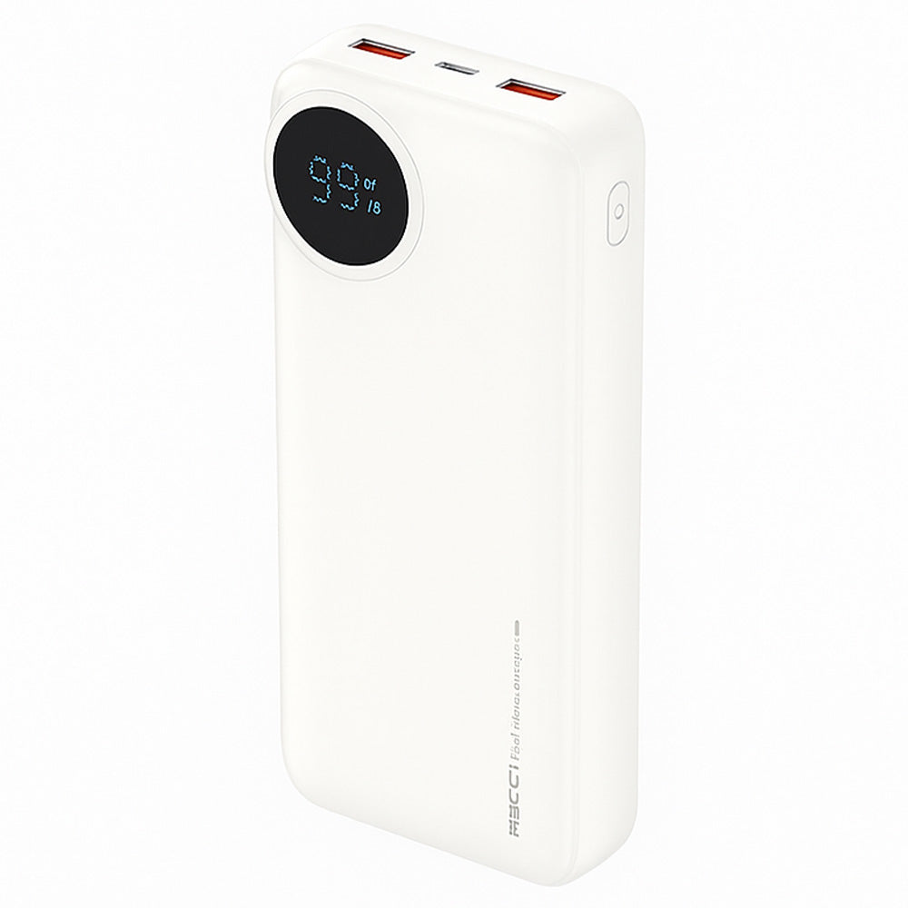 Recci RPB-P49 Power Bank 2x USB + Type-C 22.5W Fast Charging 20000mAh - White