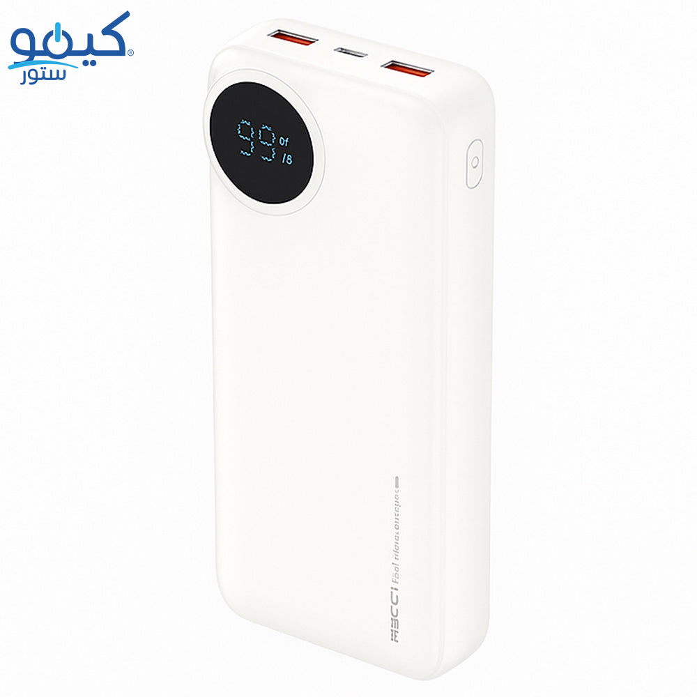Recci RPB-P49 Power Bank 2x USB + Type-C 22.5W Fast Charging 20000mAh - White