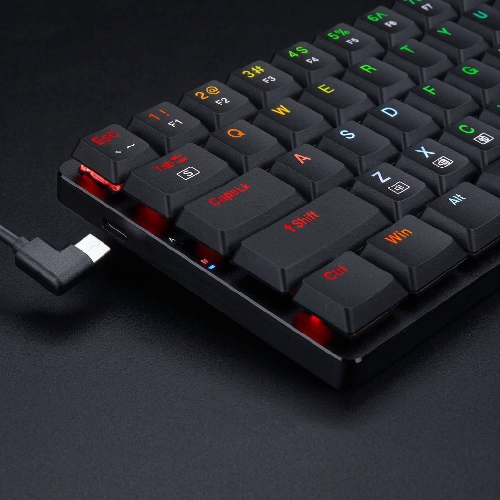 Redragon ASHE K626P-KB Blue Switch Wired RGB Gaming Keyboard English & Arabic