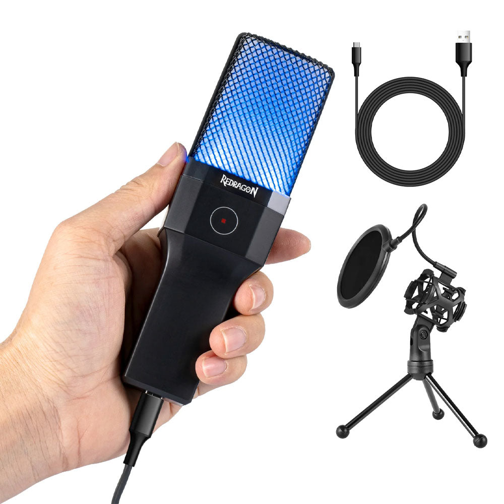 ميكروفون ريدراجون سلكي RGB جيمنج Adne GM212