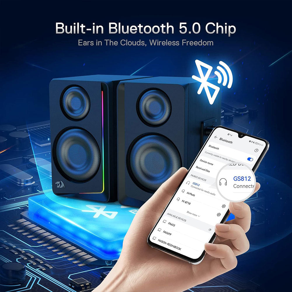 مكبر صوت ريدراجون متنقل Andante GS812 2.0 RGB - أسود