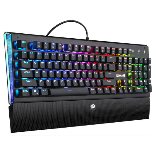 كيبورد ريدراجون سلكى سويتش أزرق RGB جيمنج إنجليزى وعربي Aryaman K569