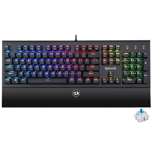 Redragon Aryaman K569 Blue Switch Wired RGB Gaming Keyboard English & Arabic