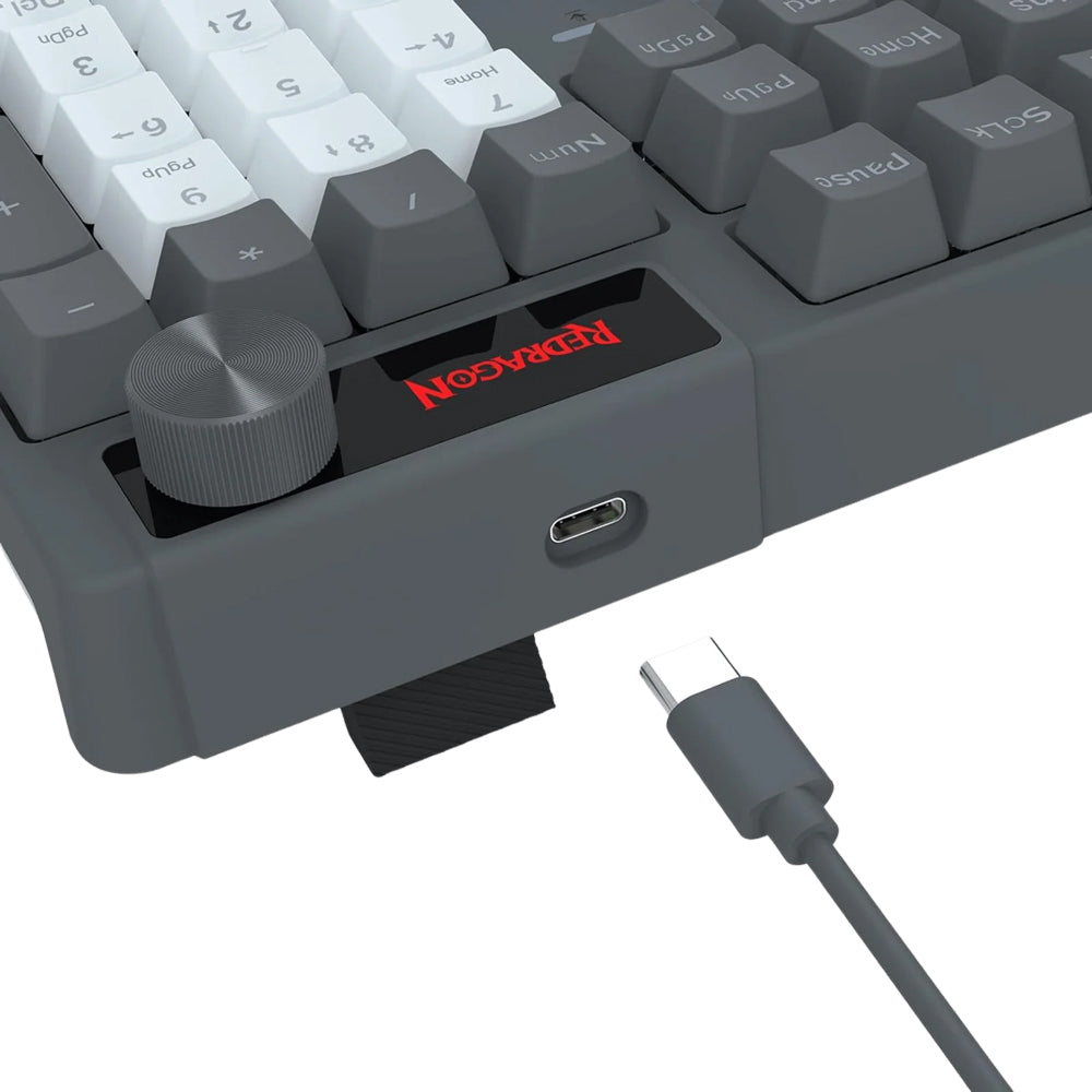 كيبورد ريدراجون سلكي رينبو جيمنج سويتش أحمر إنجليزي وعربي Caesura K718GB-R