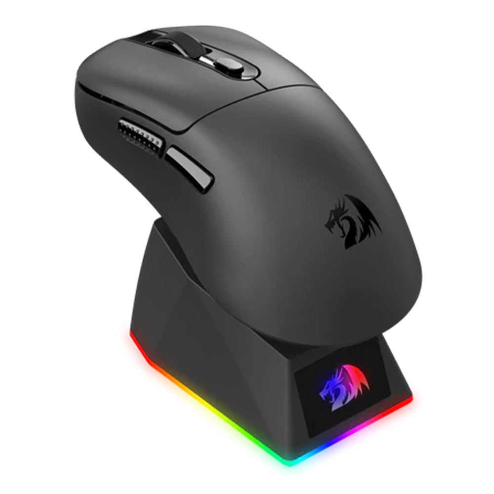 Redragon Ebony M998-STD-1K Triple Mode Bluetooth Wireless & Wired Mouse 24000Dpi With RGB Magnetic Charging Dock