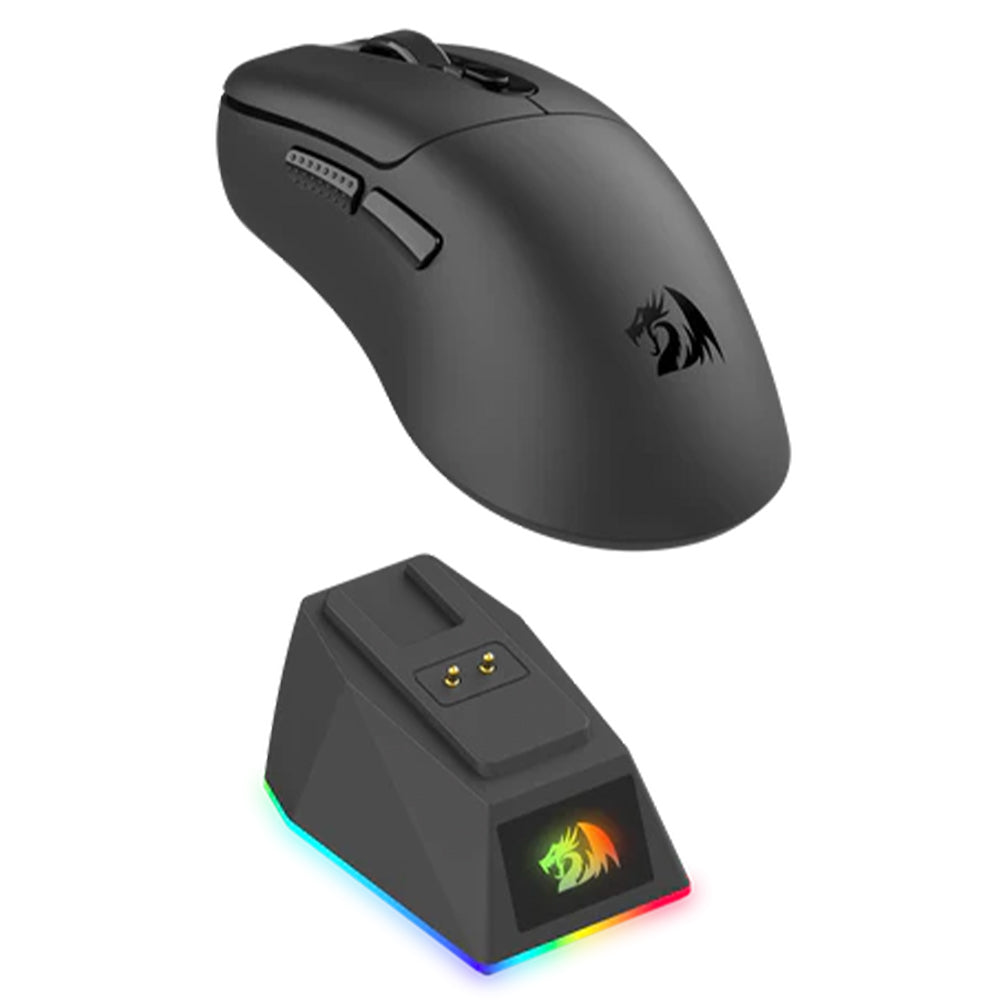 Redragon Ebony M998-STD-1K Triple Mode Bluetooth Wireless & Wired Mouse 24000Dpi With RGB Magnetic Charging Dock