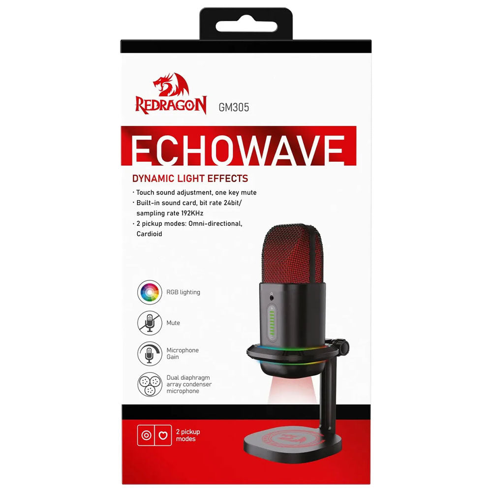 ميكروفون ريدراجون سلكي RGB جيمنج Echowave GM305 