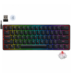 Redragon Elise Pro K615P-KBS Red Switch Triple Mode Bluetooth Wireless & Wired RGB Gaming Keyboard English & Arabic