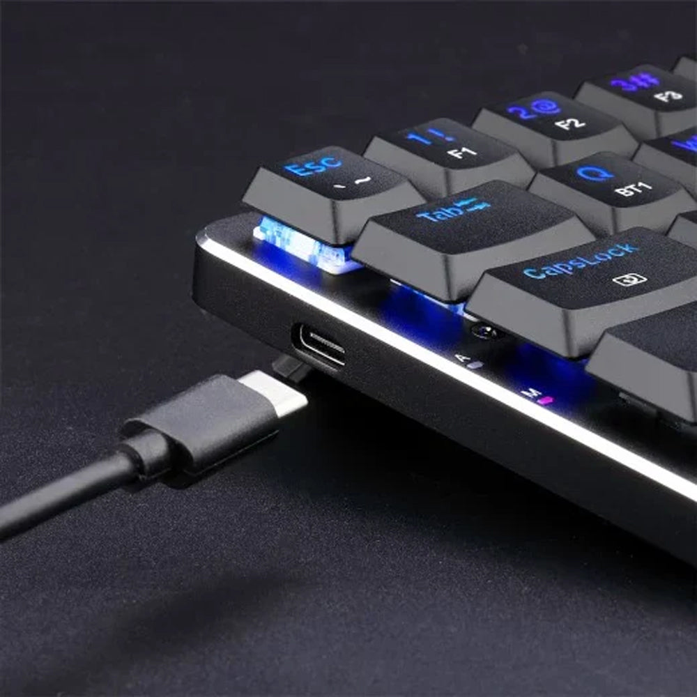 كيبورد ريدراجون سلكي و لاسلكي بلوتوث ثلاثي الوضع RGB جيمنج سويتش أحمر إنجليزي وعربي Elise Pro K615P-KBS