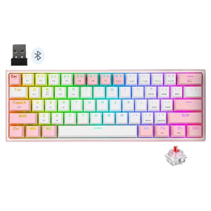 Redragon Fizz Pro K616 Red Switch Triple Mode Rechargeable Bluetooth Wireless & Wired RGB Gaming keyboard English & Arabic