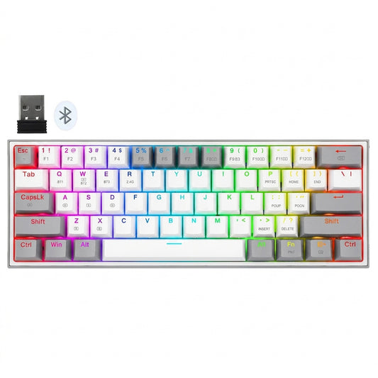 Redragon Fizz Pro K616 Triple Mode Rechargeable Bluetooth Wireless & Wired RGB Gaming keyboard English & Arabic