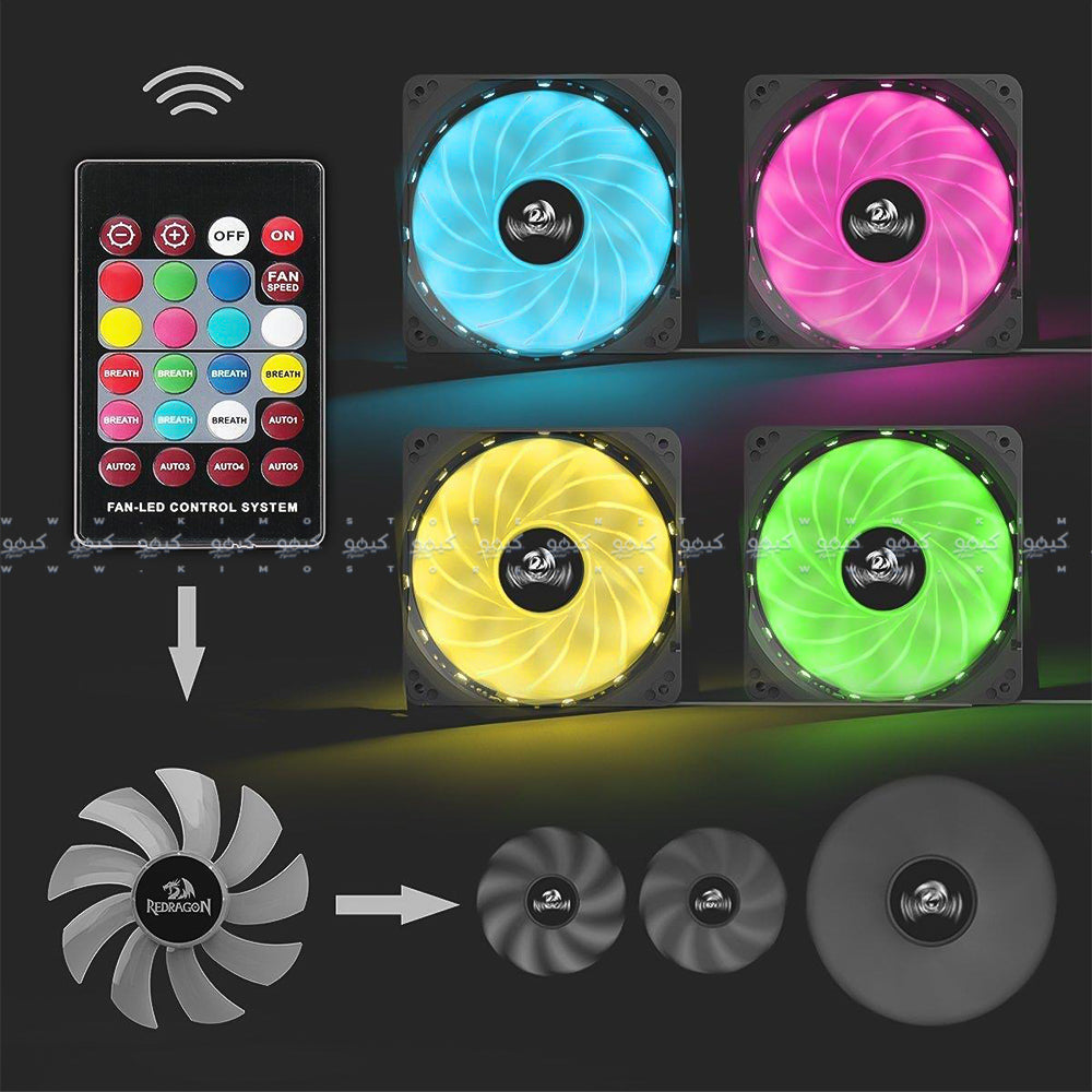 Redragon GC-F006 RGB Triple Case Fan Kit