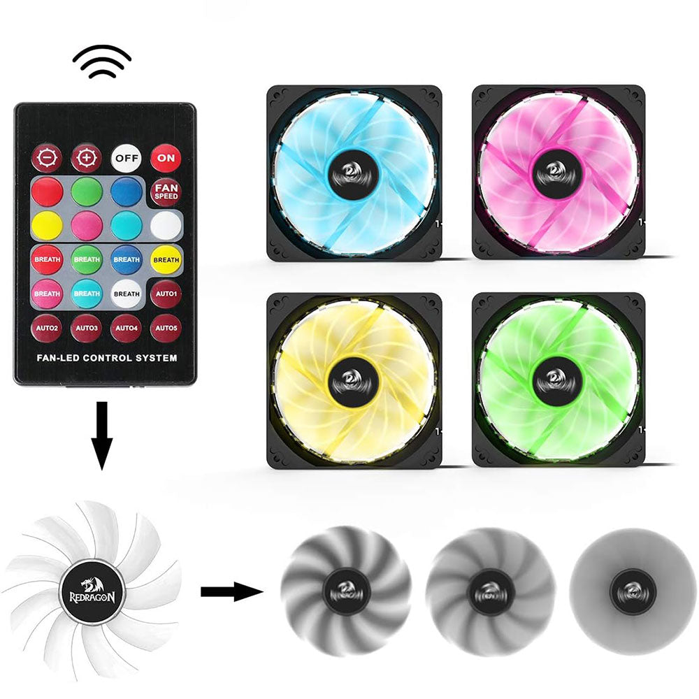 Redragon GC-F006 RGB Triple Case Fan Kit