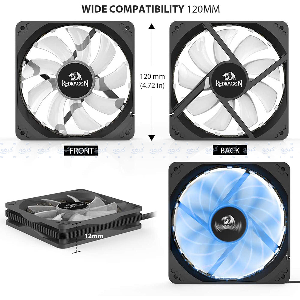 Redragon GC-F006 RGB Triple Case Fan Kit