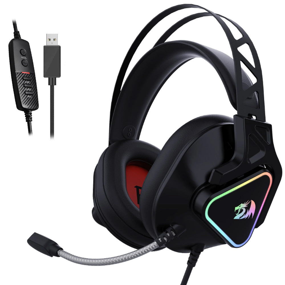 Redragon H370 Cadmus RGB Gaming Headset 7.1 Surround Sound