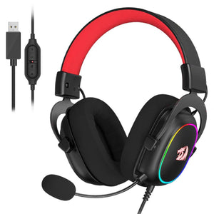 سماعة رأس ريدراجون RGB جيمنج 7.1 صوت محيطي مع ميكروفون عازل للضوضاء H510 Zeus-X