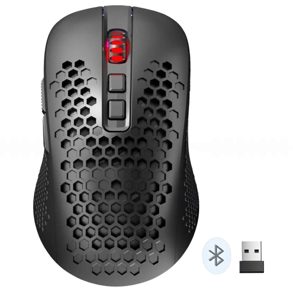 ماوس ريدراجون لاسلكي و سلكي بلوتوث ثلاثي الوضع RGB جيمنج 7200 نقطة فى البوصة Hana M694